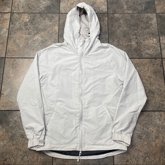 Huf Jackets \u0026 Coats | Mens Huf Full Zip Windbreaker Jacket Size Small | Color: Silver | Size: S | Trevorv123's Closet